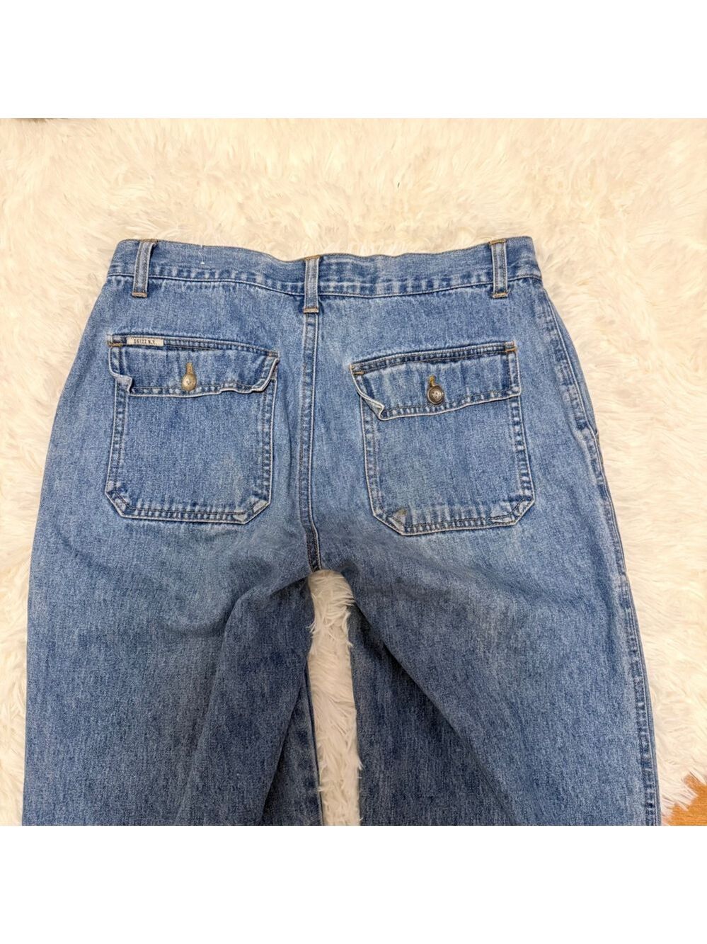Vintage Quizz New York Wide Leg Carpenter Jeans Baggy Skater Blue Denim Size 5/6 - Picture 5 of 7
